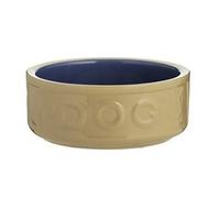 Mason Cash Cane & Blue Dog Bowl 13 cm Ceramic Pet Food & Water Bowl for Medium & Large Dogs, 400ml Capacity, Non Tip, Dishwasher, Freezer & Microwave Safe