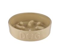 Mason Cash Cane Ceramic Slow Feeder Dog Bowl | Stoneware Pet Bowl with Raised Ridges for Healthy Digestion | Durable & Dishwasher Safe | Ideal for Medium and Large Dogs