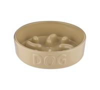 Mason Cash Cane Ceramic Slow Feeder Dog Bowl | Stoneware Pet Bowl with Raised Ridges for Healthy Digestion | Durable & Dishwasher Safe | Ideal for