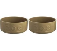 Mason Cash Cane Dog Bowl 13cm Small Stoneware Pet Bowl, 400ml Capacity, Classic Design, Dishwasher & Microwave Safe, Ideal for Food and Water (Pack of 2)