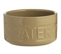 Mason Cash Cane Dog Water Bowl - 7.8 in, 81 oz Heavy Ceramic Pet Dish | Durable beige stoneware food or water basin, chip-resistant and heavy to prevent tipping, dishwasher and microwave safe