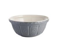 Mason Cash Cane Grey Mixing Bowl | 2 Litre Capacity | 24cm Earthenware Bowl with Classic Pattern Design | Dishwasher Safe | Ideal for Baking, Pastry, Cakes, Cookies & Family Baking