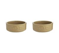 Mason Cash Cane Lettered Stoneware Dog Bowl, 17 cm (Pack of 2)