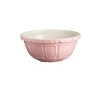 Mason Cash Colour Mix Powder Pink Mixing Bowl | 2.7 Litre Capacity | 26cm Earthenware Bowl with Classic Pattern Design | Dishwasher Safe | Ideal for Baking, Pastry, Dough, Cakes & Cookies