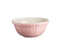 Mason Cash Colour Mix Powder Pink Mixing Bowl | 2 Litre Capacity | 24cm Earthenware Bowl with Classic Pattern Design | Dishwasher Safe | Ideal for Baking, Pastry, Cakes, Cookies & Family Baking