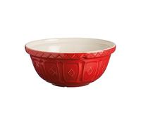 Mason Cash Colour Mix Red Mixing Bowl | 2.7 Litre Capacity | Earthenware Bowl with Classic Pattern Design | Dishwasher Safe | Ideal for Baking, Bread, Pastry, Cakes & Cookies, Dimensions 26 cm x 12 cm