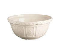 Mason Cash Colour Mix Cream Mixing Bowl | 2 Litre Capacity | 24cm Earthenware Bowl with Classic Pattern Design | Dishwasher Safe | Ideal for Pastry, Cakes, Cookies & Family Baking