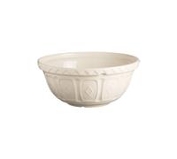 Mason Cash Colour Mix Cream Mixing Bowl | 2 Litre Capacity | 24cm Earthenware Bowl with Classic Pattern Design | Dishwasher Safe | Ideal for Pastry, Cakes, Cookies & Family Baking