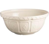 Mason Cash Colour Mix Cream Mixing Bowl | 2.7 Litre Capacity | 26cm Earthenware Bowl with Classic Pattern Design | Lightweight & Dishwasher Safe | Ideal for Baking, Dough, Pastry, Cakes & Cookies