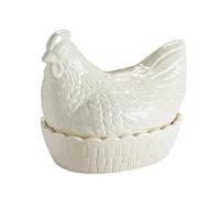 Mason Cash Cream Hen Egg Nest | Rustic Farmhouse-Style Kitchen Tidy & Egg Storage | Durable Dolomite | Chip-Resistant Design