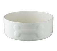 Mason Cash: Embossed Bone Dog Bowl - Cream - 8", 50.7oz - Durable Ceramic Food & Water Dish, Microwave & Dishwasher Safe, Pet Meal Feeding & Hydration