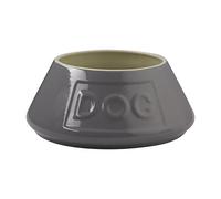 Mason Cash Grey Non Tip Dog Bowl 21 cm Ceramic Dog Feeding Bowl for Food & Water, Non Slip & Anti Spill Pet Bowl, Dishwasher & Freezer Safe