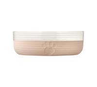 Mason Cash Hearts Paw Large Dog Bowl, 18cm Diameter, 900ml Capacity Ideal for Medium to Large Dogs, Durable Stoneware, Dishwasher & Freezer Safe