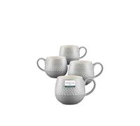 Mason Cash 'impressions' Set Of 4 Organic Mugs In Grey Grey One Size