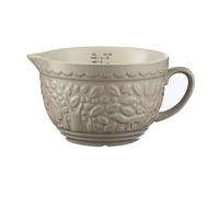Mason Cash in The Forest Fox Measuring Jug 1 Litre | Stone Grey Stoneware Jug with Handle & Spout, Embossed Woodland Design
