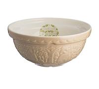 Mason Cash in The Forest Bear Mixing Bowl 2 Litre | 24cm Cane S24 Stoneware Bowl for Bread, Cake, Cookie, Pastry & Pudding Mixes, Embossed Woodland Design