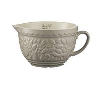 Mason Cash in The Forest Fox Measuring Jug 1 Litre | Stone Grey Stoneware Jug with Handle & Spout, Embossed Woodland Design