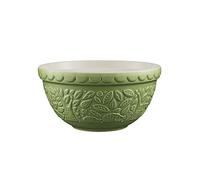 Mason Cash in The Forest Hedgehog Mixing Bowl 1.1 Litre | 21cm Green S30 Stoneware Bowl for Baking, Pudding & Cookie Dough, Embossed Woodland Design