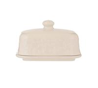 Mason Cash in The Meadow Butter Dish Embossed Floral Design, Durable Stoneware, Airtight Lid - Holds Up to 500g of Butter - Classic Kitchen & Tabletop Storage (9cm H x 15.6cm L x 10.6cm W)