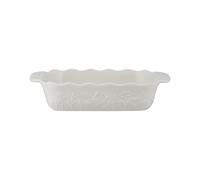 Mason Cash in The Meadow Cream Medium Rectangular Baker 22.5 x 18cm | 1.7 Litre Floral Embossed Stoneware Oven-to-Table Dish for Baking, Vegetables & Desserts