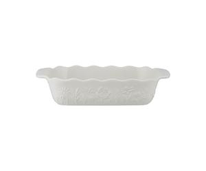 Mason Cash in The Meadow Cream Medium Rectangular Baker 22.5 x 18cm | 1.7 Litre Floral Embossed Stoneware Oven-to-Table Dish for Baking, Vegetables & Desserts
