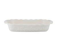 Mason Cash in The Meadow Large Cream Rectangular Baker 33 x 23cm | 2.8 Litre Floral Embossed Stoneware Oven-to-Table Dish for Baking, Roasting & Serving