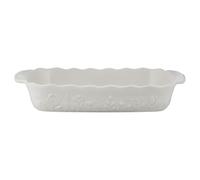 Mason Cash in The Meadow Large Cream Rectangular Baker 33 x 23cm | 2.8 Litre Floral Embossed Stoneware Oven-to-Table Dish for Baking, Roasting & Serving