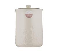 Mason Cash In the Meadow Large Storage Jar 2.5 Litre Embossed Floral Design, Durable Stoneware, Airtight Lid - Ideal for Biscuits, Cookies, Rice, Flour - Classic Kitchen Storage