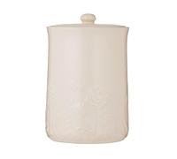 Mason Cash In the Meadow Large Storage Jar 2.5 Litre Embossed Floral Design, Durable Stoneware, Airtight Lid - Ideal for Biscuits, Cookies, Rice, Flour - Classic Kitchen Storage