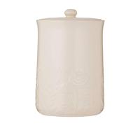 Mason Cash In the Meadow Large Storage Jar 2.5 Litre Embossed Floral Design, Durable Stoneware, Airtight Lid - Ideal for Biscuits, Cookies, Rice, Flour - Classic Kitchen Storage