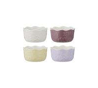 Mason Cash in The Meadow Set of 4 Ramekins 12 x 6cm | 260ml Floral Embossed Stoneware Dessert, Dip & Snack Dishes, Oven-to-Table