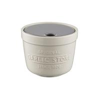 Mason Cash Innovative Kitchen Garlic Store with Grater Lid | Stoneware Storage Pot with Air Vents to Keep Vegs Fresh | Dual-Function Lid for Grating Ginger
