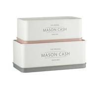 Mason Cash Innovative Kitchen Set of 2 Storage Tins | Nesting Cake & Loaf Tins with Elevated Base for Serving | Ideal for Cakes, Breads, Cookies & Muffins