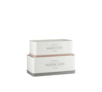 Mason Cash Innovative Kitchen Set of 2 Storage Tins | Nesting Cake & Loaf Tins with Elevated Base for Serving | Ideal for Cakes, Breads, Cookies & Muffins