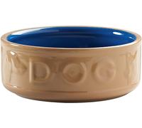 Mason Cash Lettered Dog Bowl, Cane and Blue, 18 cm