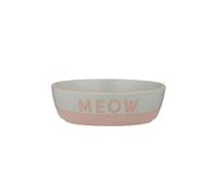 Mason Cash Pets Meow Cat Bowls | 300ml Capacity | 13cm Stoneware Pet Bowls with Wax Resist Finish & Angled Design