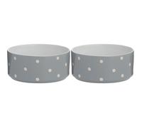 Mason Cash Polka Dot Grey Pet Bowl 18cm | 1.4 Litre Capacity | Stonewa