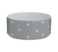 Mason Cash Pet Bowl Polka Dot 18cm 1.4L – Stoneware, Dishwasher & Freezer Safe, Grey