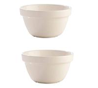 Mason Cash Pudding Basin Food Cookware Bakeware Kitchen 17cm White (Pack of 2)