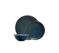 Mason Cash Reactive 12-Piece Dinner Set - Blue