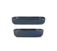 Mason Cash Reactive Blue Set Of 2 Rectangle Dish 31Cm & 23Cm Multi One Size