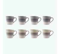 Mason Cash Reactive Fade Mug Set Grey/cream - Set Of 8