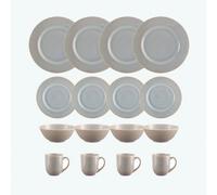 Mason Cash Reactive Linear 16-Piece Dinner Set - Grey
