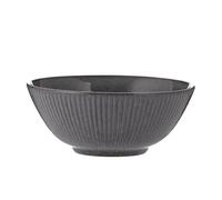 Set of 4 Reactive Linear Cereal Bowls black