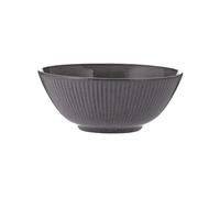 Set of 4 Reactive Linear Cereal Bowls black