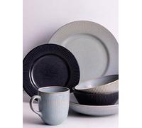 Mason Cash Reactive Linear Set Of 4 Side Plates - Black Black