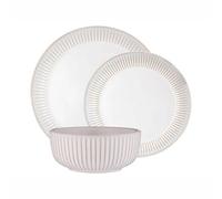 Mason Cash Reactive Ridge 12 Piece White Dinner Set