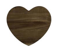 38cm Rustic Charm Heart Shaped Chopping Board Brown