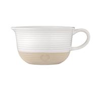Mason Cash Rustic Charm Batter Bowl 2L Stoneware with Debossed Heart Motif, Pouring Lip & Sturdy Handle for Easy Mixing Chip-Resistant