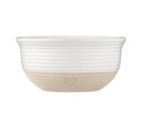 Mason Cash Rustic Charm Mixing Bowl 26cm 3.5L Stoneware with Debossed Heart Motif Ideal for Baking Dough Cakes Salads & Pasta